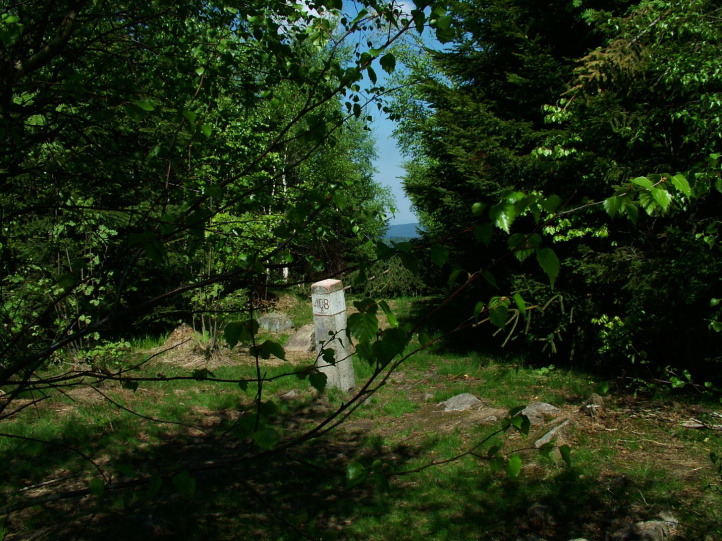 Vrcholovy sloupek.jpg - Vrcholový sloupek s označenými průseky 406 a 408